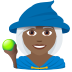 🧙🏾‍♀️ woman mage: medium-dark skin tone display on JoyPixels